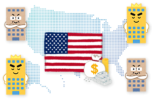 アメリカに資金が集中する画像