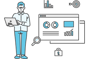 投資前に調査・分析をする画像